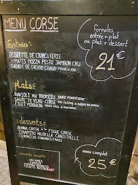 Restaurant U Borgu à Porto-Vecchio (le menu)