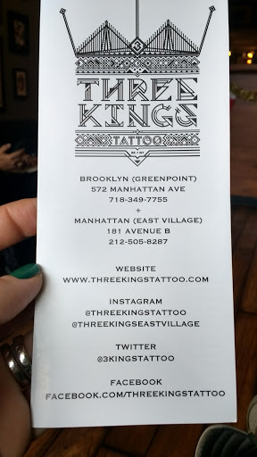 Tattoo Shop «Three Kings Tattoo», reviews and photos, 572 Manhattan Ave, Brooklyn, NY 11222, USA