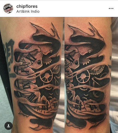 Explore mens tattoo sleeve ideas, creative tattoo ideas in Coachella, available at Art & Ink Tattoo Studio