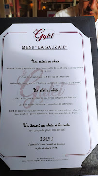Restaurant français Le Galet à Bretignolles-sur-Mer (la carte)