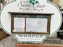 Menu du La Terrasse Saint Clair à Caluire-et-Cuire