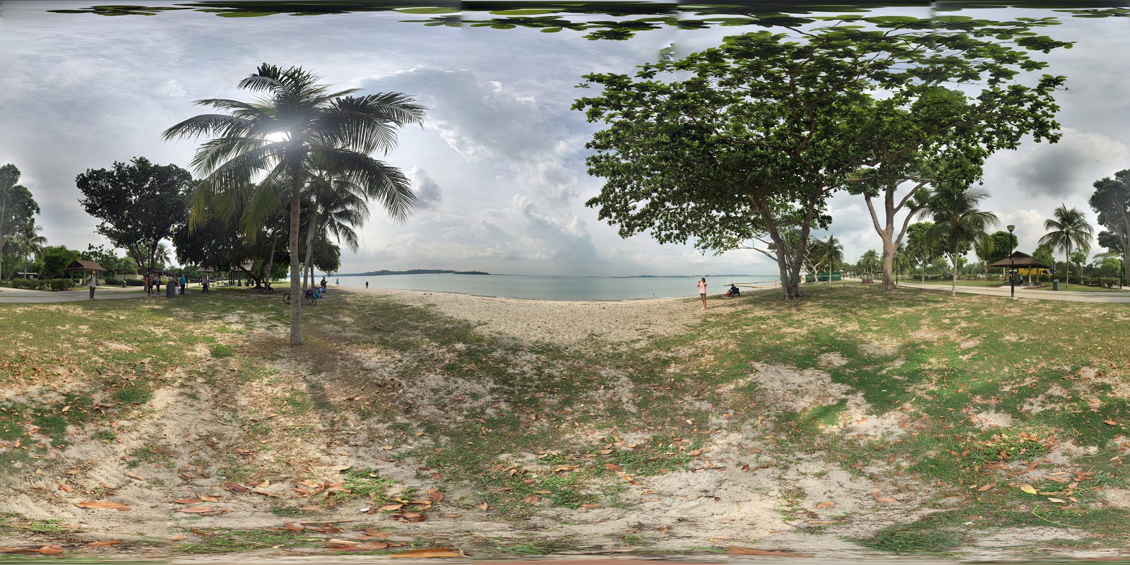 Foto van Changi Beach met turquoise puur water oppervlakte