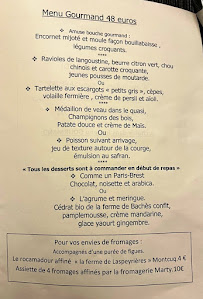 Menu / carte de L'Ô à la Bouche à Cahors