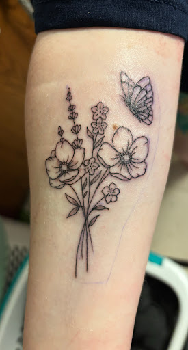 Explore tattoo ideas with names, creative tattoo ideas in Johnstown, available at Total Commitment Tattooing