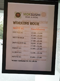 Menu / carte de Moksushi Lemgo à Lemgo