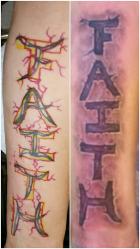 Explore never give up tattoo ideas, creative tattoo ideas in Greenwood, available at Emerald City Tattoos