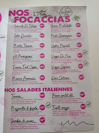 Menu / carte de Focaccia Club - Sèvres à Paris