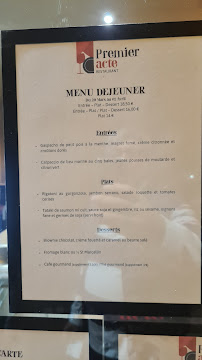 Restaurant Premier acte restaurant à Villefranche-sur-Saône - menu / carte