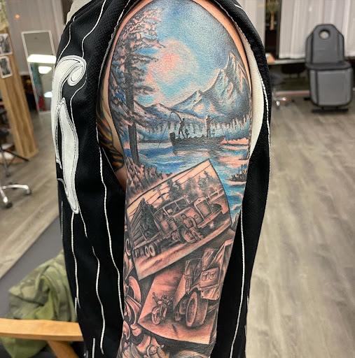 Explore bouquet tattoo ideas, creative tattoo ideas in Graham, available at Transcendence Art Studio & Tattoo