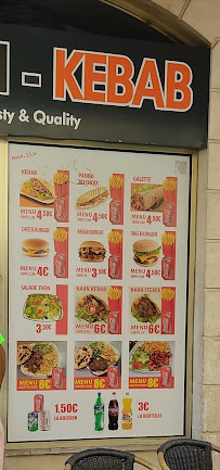 Kebab Shahi Kebab à Nîmes (la carte)