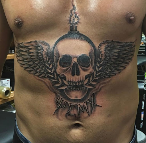 Explore tattoo name placement ideas, creative tattoo ideas in Dallas, available at Cedar Springs Tattoo & Piercing