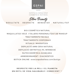 ESPAI BELLESA MANRESA Skin Care estètica conscient i cosmètica natural, orgànica, vegana. Carrer del Bruc, 52, 08241 Manresa, Barcelona, España