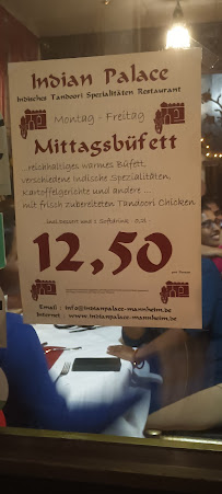 Indian Palace Restaurant à Mannheim menu