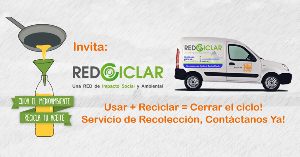Redciclar - Recolección y Reciclaje de Aceite de Cocina Usado