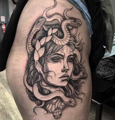 Explore mythical tattoo ideas, creative tattoo ideas in Auburn, available at State Street Tattoo