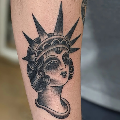 Explore angel forearm tattoo ideas, creative tattoo ideas in Villa Rica, available at Villa Rica Ink
