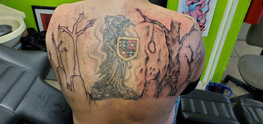 Explore lady thigh tattoo ideas, creative tattoo ideas in Augusta, available at Shanes Custom Tattoos and Piercings