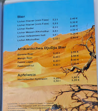 Menu / carte de Savanne à Lich