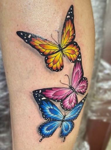 Explore sunflower shoulder tattoo ideas, creative tattoo ideas in Ocala, available at Lucky Bucks Tattoo Piercing Studio (APPT BASED)