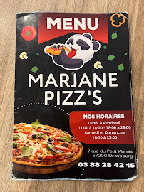 Marjane Pizz's à Strasbourg carte