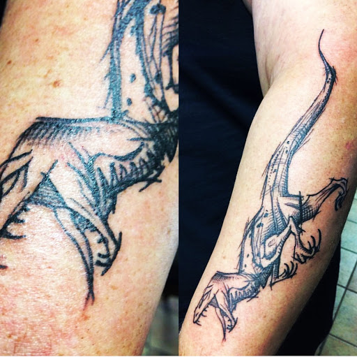 Explore brother matching tattoos ideas, creative tattoo ideas in Saint Augustine, available at Ms. Deborahs Fountain of Youth Tattoo & Body Piercing