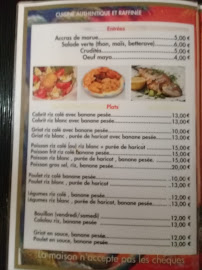 Restaurant haïtien Gout Tropical à Saint-Denis (la carte)