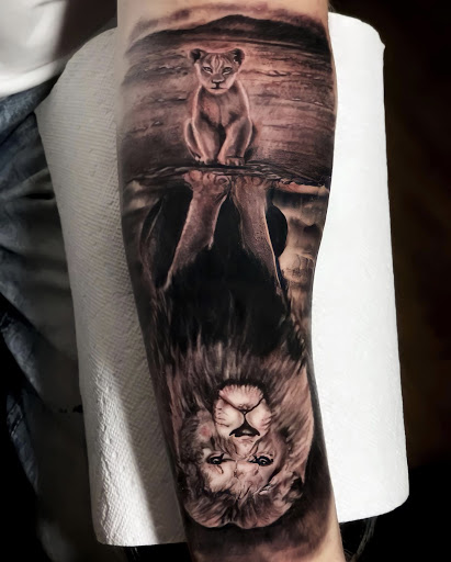 Explore death tattoo ideas, creative tattoo ideas in Johnson City, available at Gold Cross Tattoo Co.