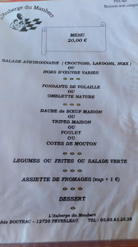 Restaurant Restaurant L'auberge de Maubert à Millau - menu / carte