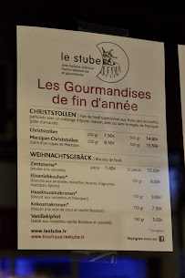 Le Stube à Paris menu