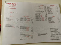 Menu du Piccolo Ranch Montemonaco à Rocca