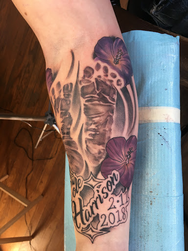 Explore tattoo ideas for grandkids, creative tattoo ideas in Milford, available at Golden Hammer Tattoo Studios