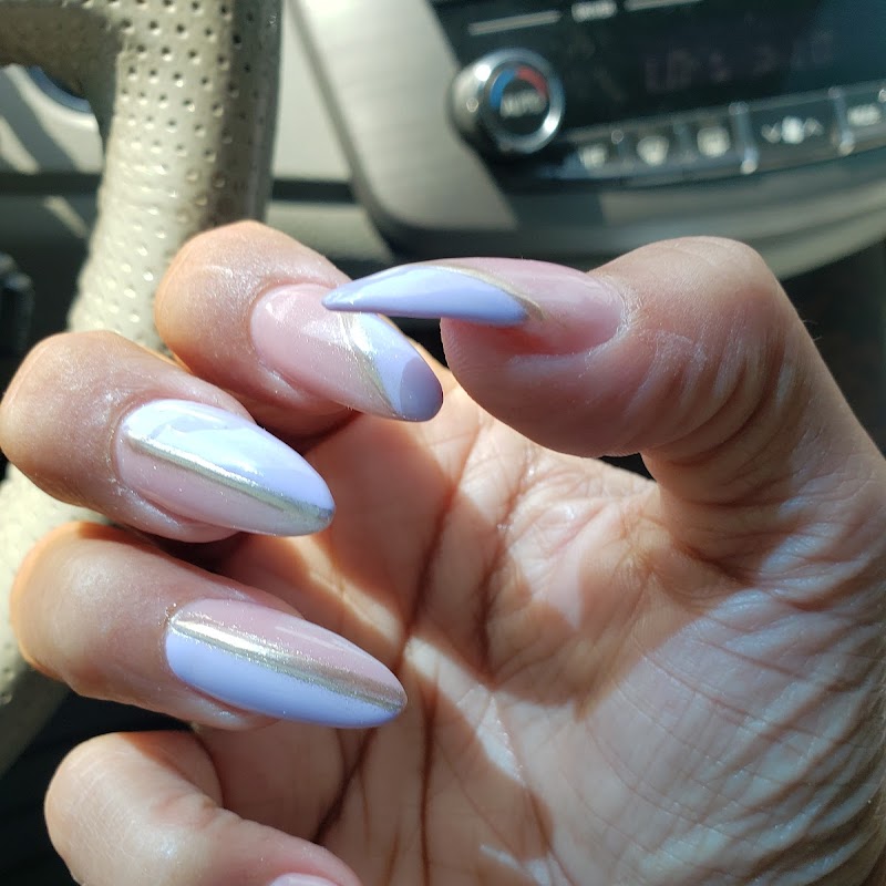 Pink & White Nails