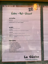 LA GÂCHE à Lyon menu