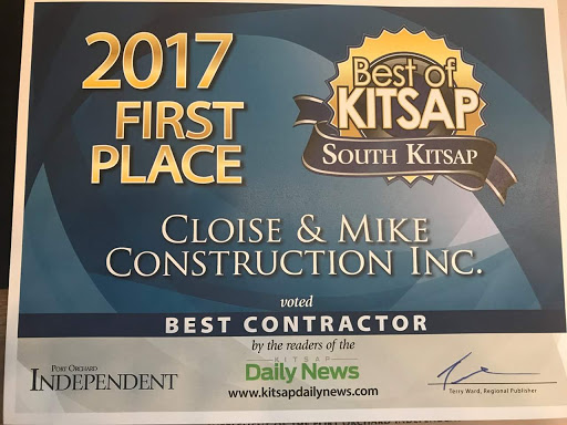 Roofing Contractor «Cloise & Mike Construction Inc.», reviews and photos, 914 Bay St, Port Orchard, WA 98366, USA
