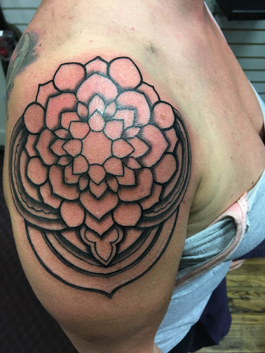 Explore tiki tattoo ideas, creative tattoo ideas in Eureka Springs, available at Sailors Luck Tattoo