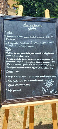 Restaurant bistronomique - Les Jardins du Cloître de Marseille à Marseille menu