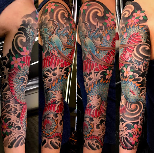 Explore tropical tattoo ideas, creative tattoo ideas in San Diego, available at Remington Tattoo Parlor