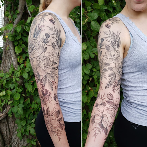 Explore tan tattoo ideas, creative tattoo ideas in Virginia Beach, available at Studio Evolve