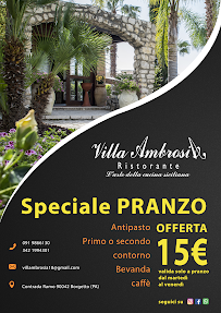 Villa Ambrosia Restaurant à Borgetto menu