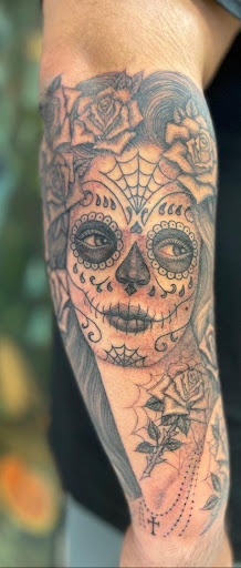 Explore courage the cowardly dog tattoo ideas, creative tattoo ideas in Harrisonburg, available at Mr Lucky Tattoo