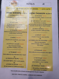 Menu / carte de Restaurant/Bar Les Reflets du Lac à Salles-Curan