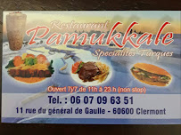 Restaurant Pamukkale à Clermont menu
