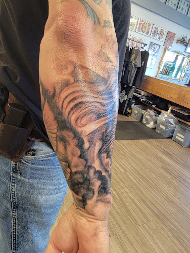 Explore neck and shoulder tattoo ideas, creative tattoo ideas in Farmington, available at Jakes Tattoo & Flash