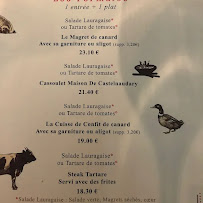 La Dinée à Avignonet-Lauragais menu
