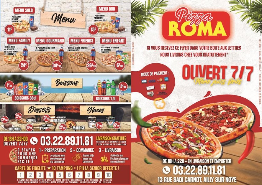 Pizza roma à Ailly-sur-Noye