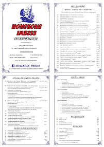 Menu / carte de Hongkong Imbiss à Saarbrücken