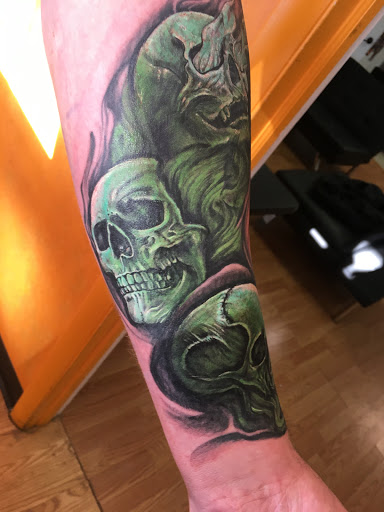 Explore aztec sleeve tattoo ideas, creative tattoo ideas in Farmington, available at TATTOO 13 & Laser Tattoo Removal