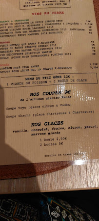 Madéluce à Aix-les-Bains menu