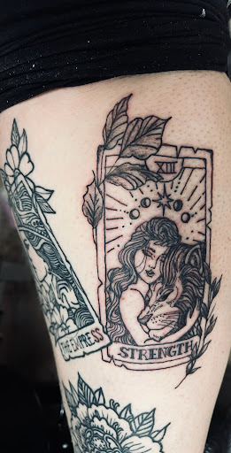 Explore female foot tattoo ideas, creative tattoo ideas in Traverse City, available at Pinups & Needles