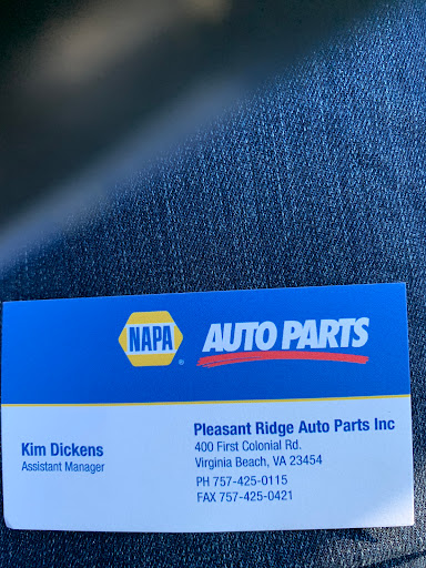 Auto Parts Store «NAPA Auto Parts - Pleasant Ridge Auto Parts Inc», reviews and photos, 400 First Colonial Road, Virginia Beach, VA 23454, USA
